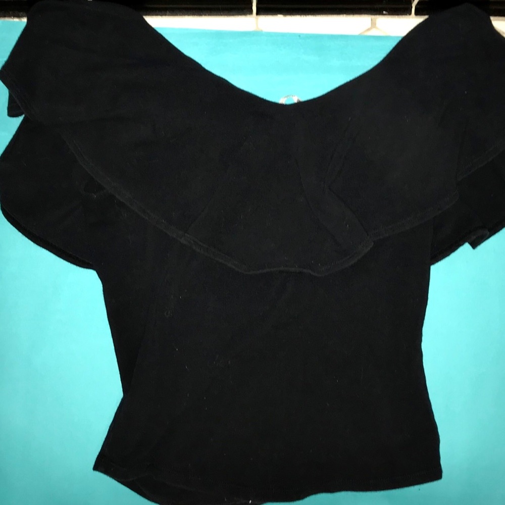 Sold Free People Off Shoulder Black Tula Top - Picture 9 of 9